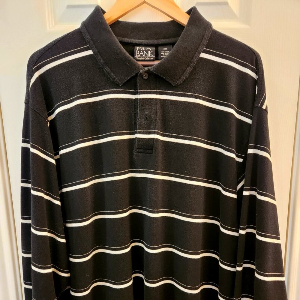 Jos. A. Bank - Long Sleeve Polo - Black - Size XXL